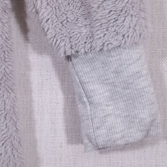 Fashion Classic Fleece Hooded Cardigan Size Small Open Front Pockets Soft Lounge - Picture 10 of 16